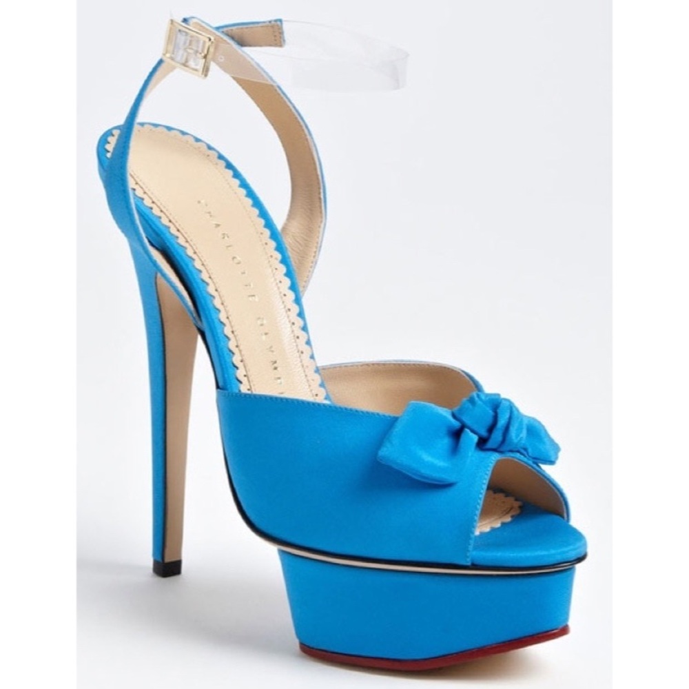 Charlotte Olympia Serena Bow Platform Sandals size 36.5